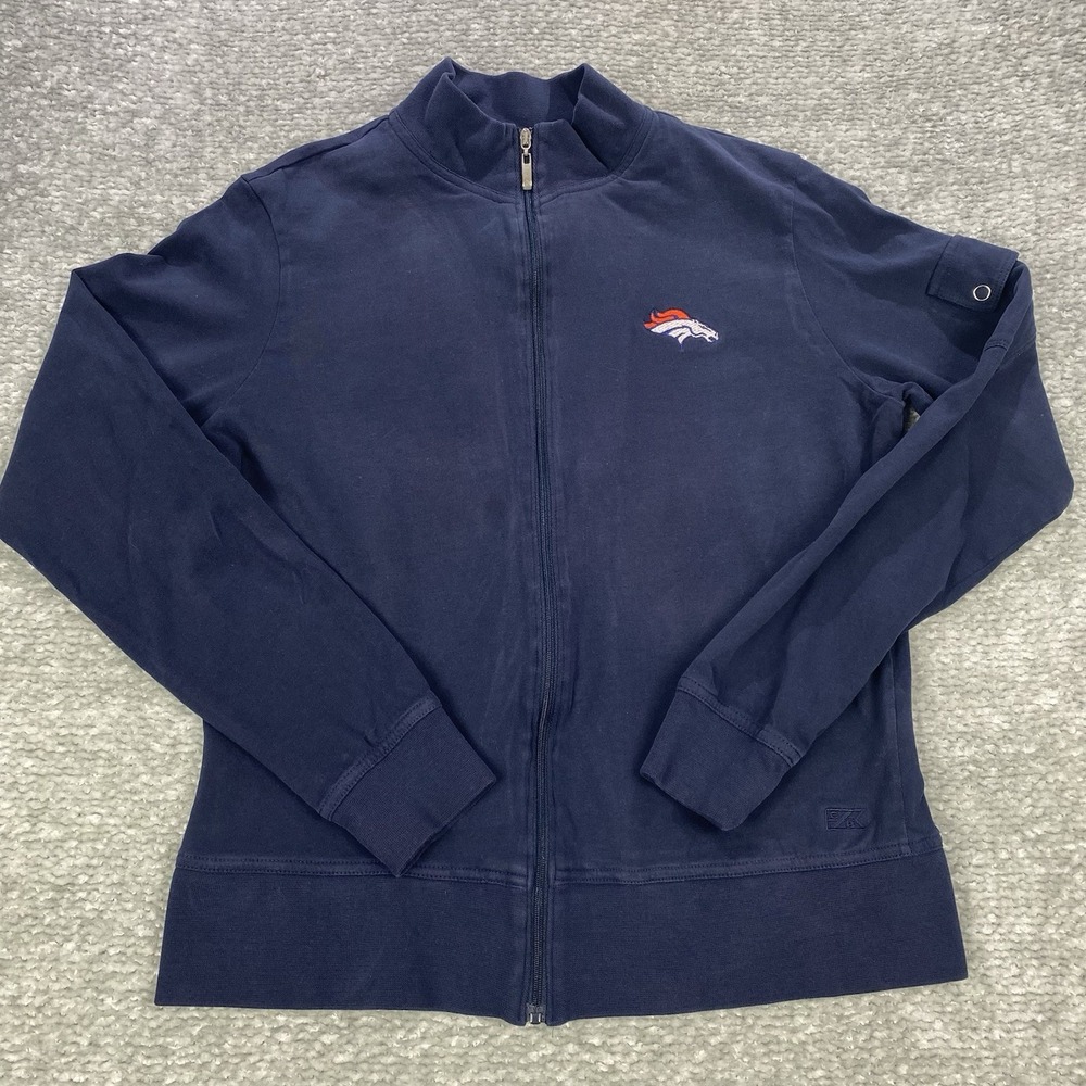 NFL Denver Broncos‎ Women's Navy Blue Full Zip Jacket Size S Pockets